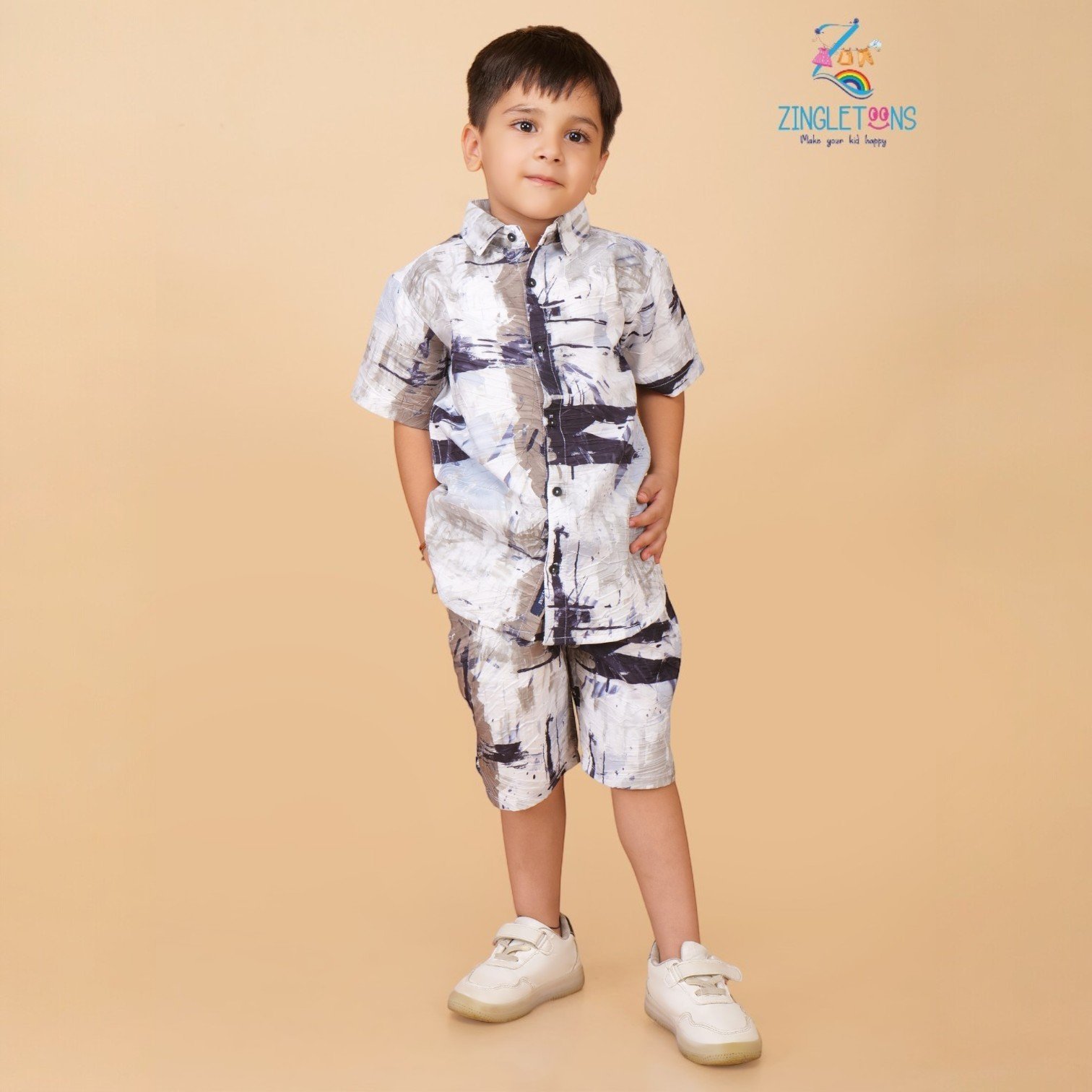Boys Half Sleeves Shirt And Shorts