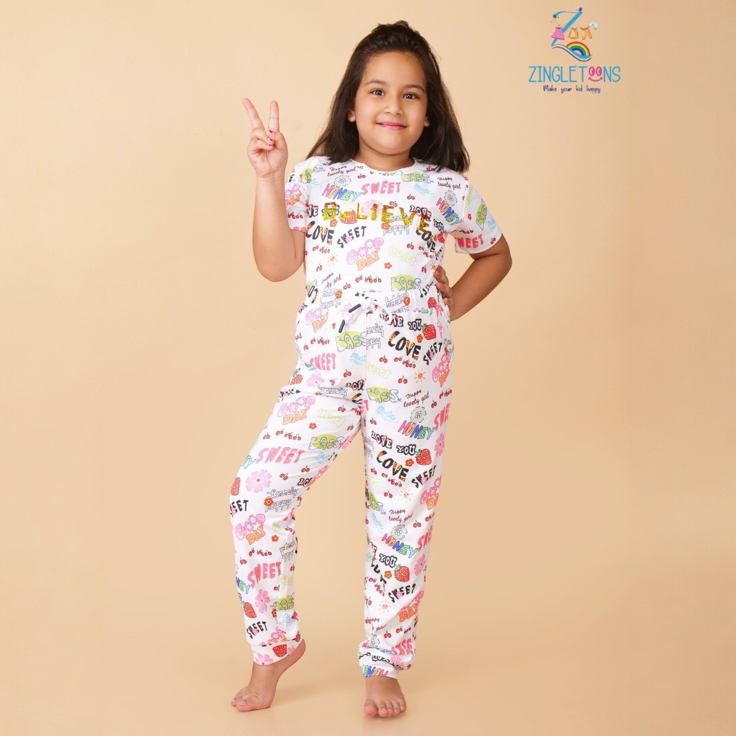 Girls Printed Joggers​ cord set