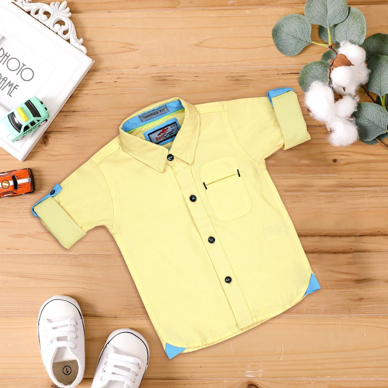 Boys’ Classic Yellow Full-Sleeve Shirt – Elegant & Stylish