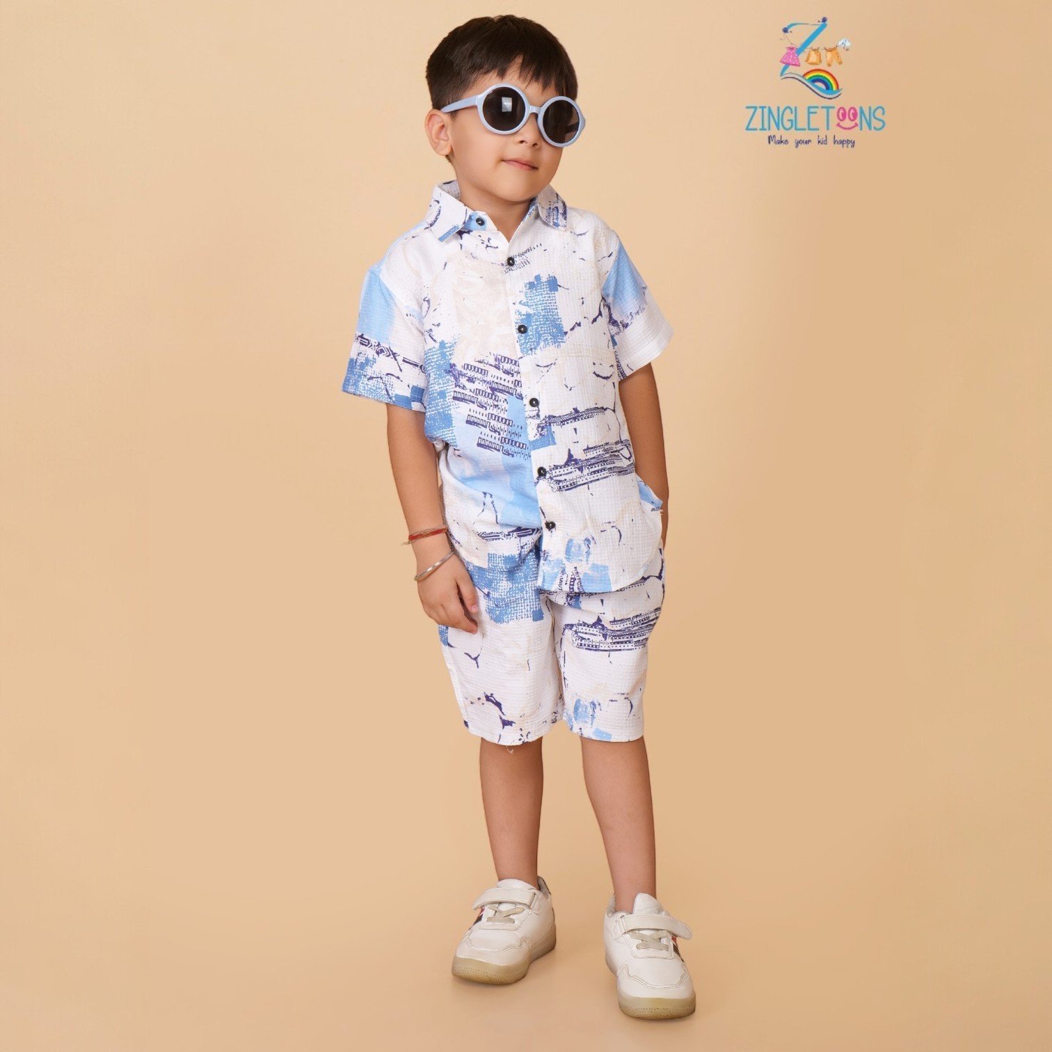 Boys Printed Linen Imported Clothing Sets