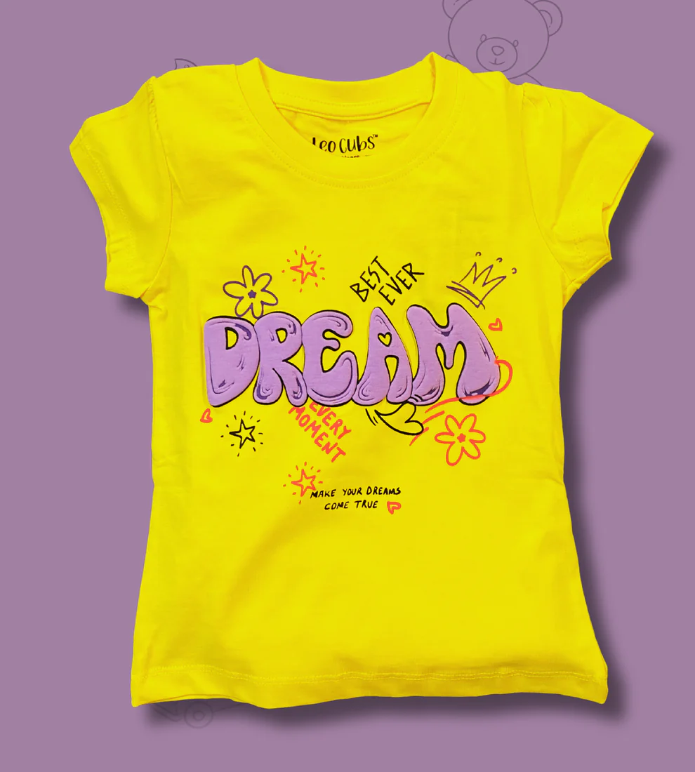 Yellow Premium T shirt For Girls