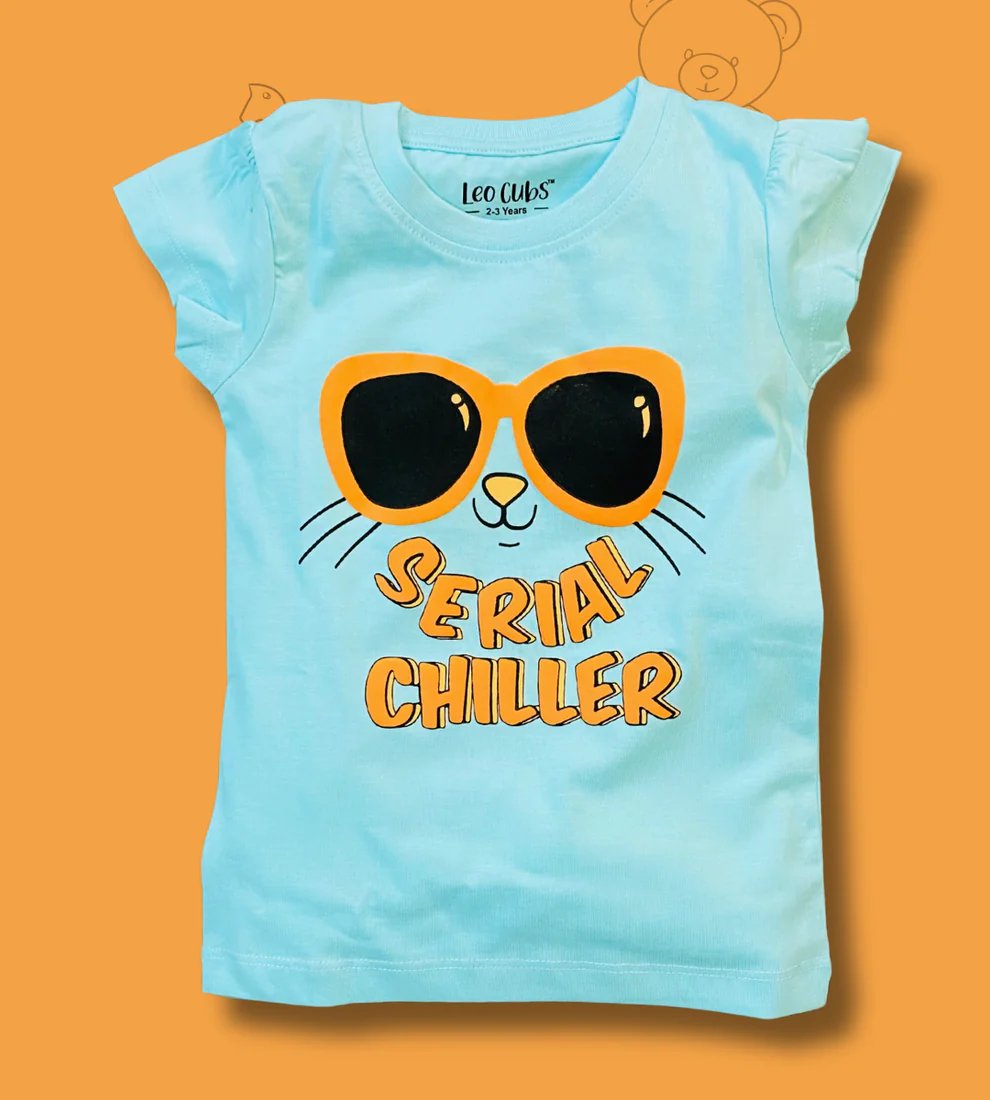 Sky Blue Premium T-shirt For Girls