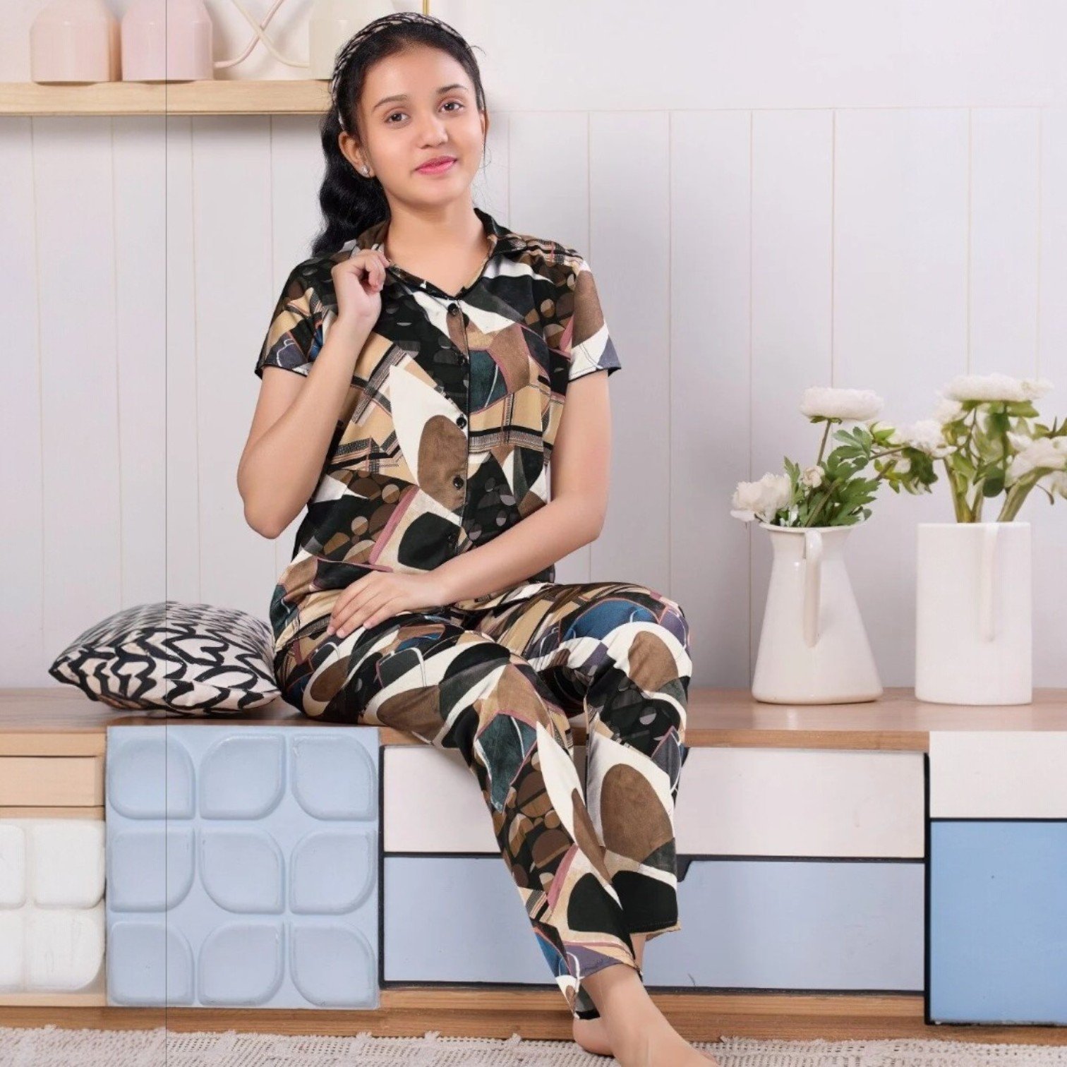 Girls Premium Printed Nightwear Outfit