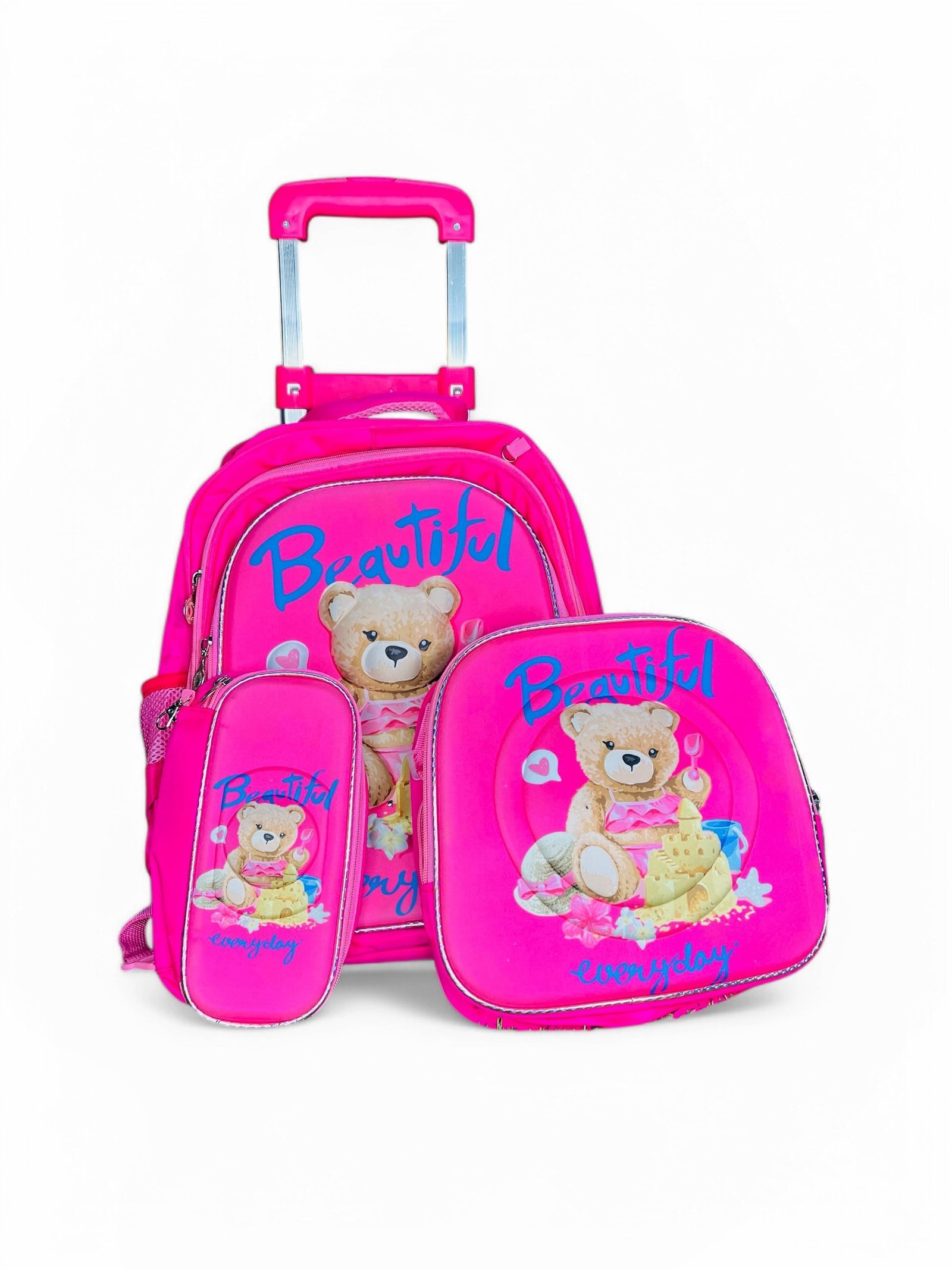 3-in-1 Kids Trolley Backpack Set