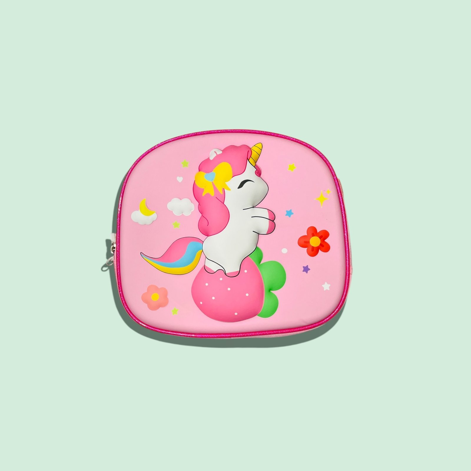 Kids unicorn theme silicon lunch bag