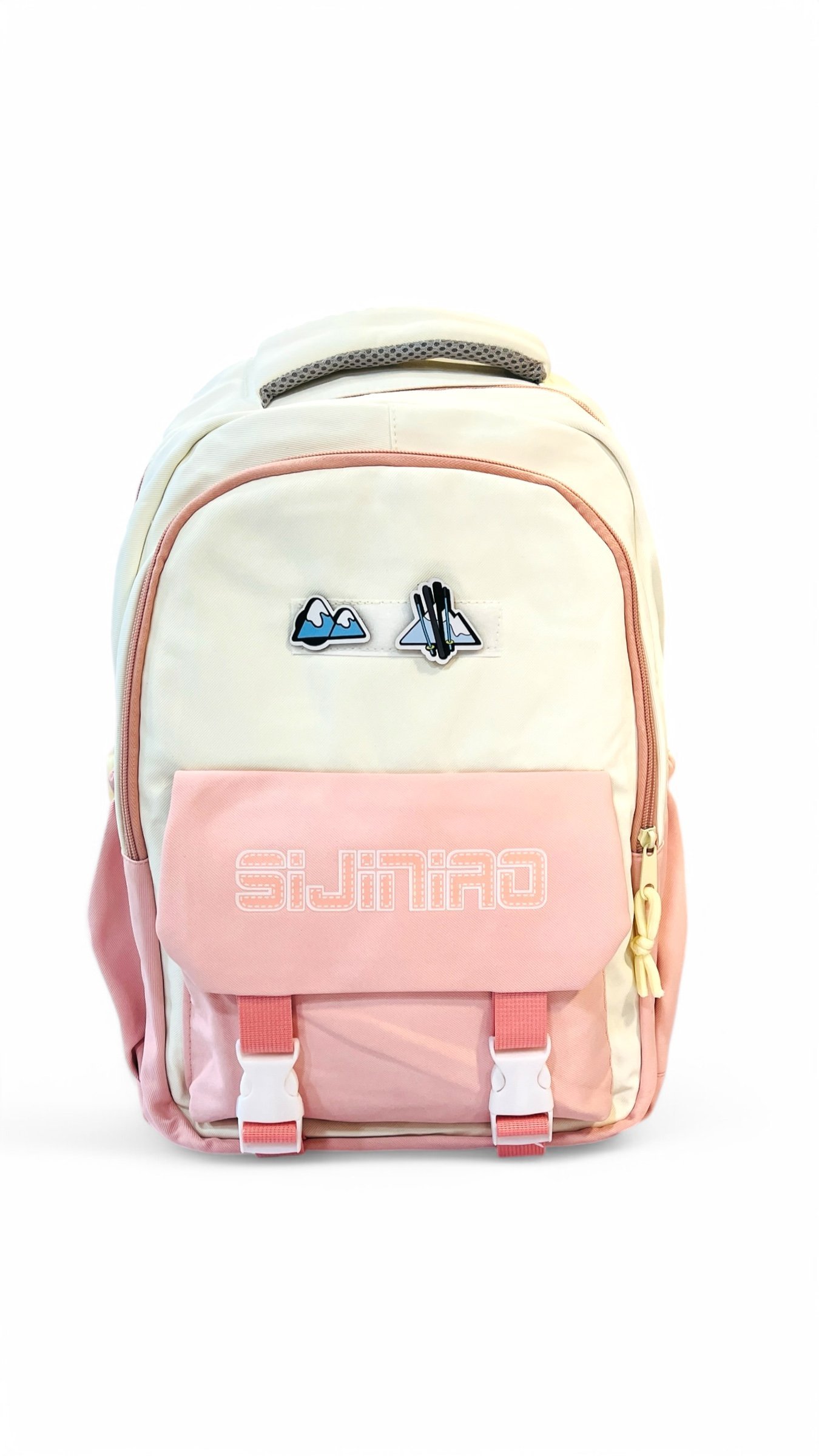 Peach and cream school girls backpack
