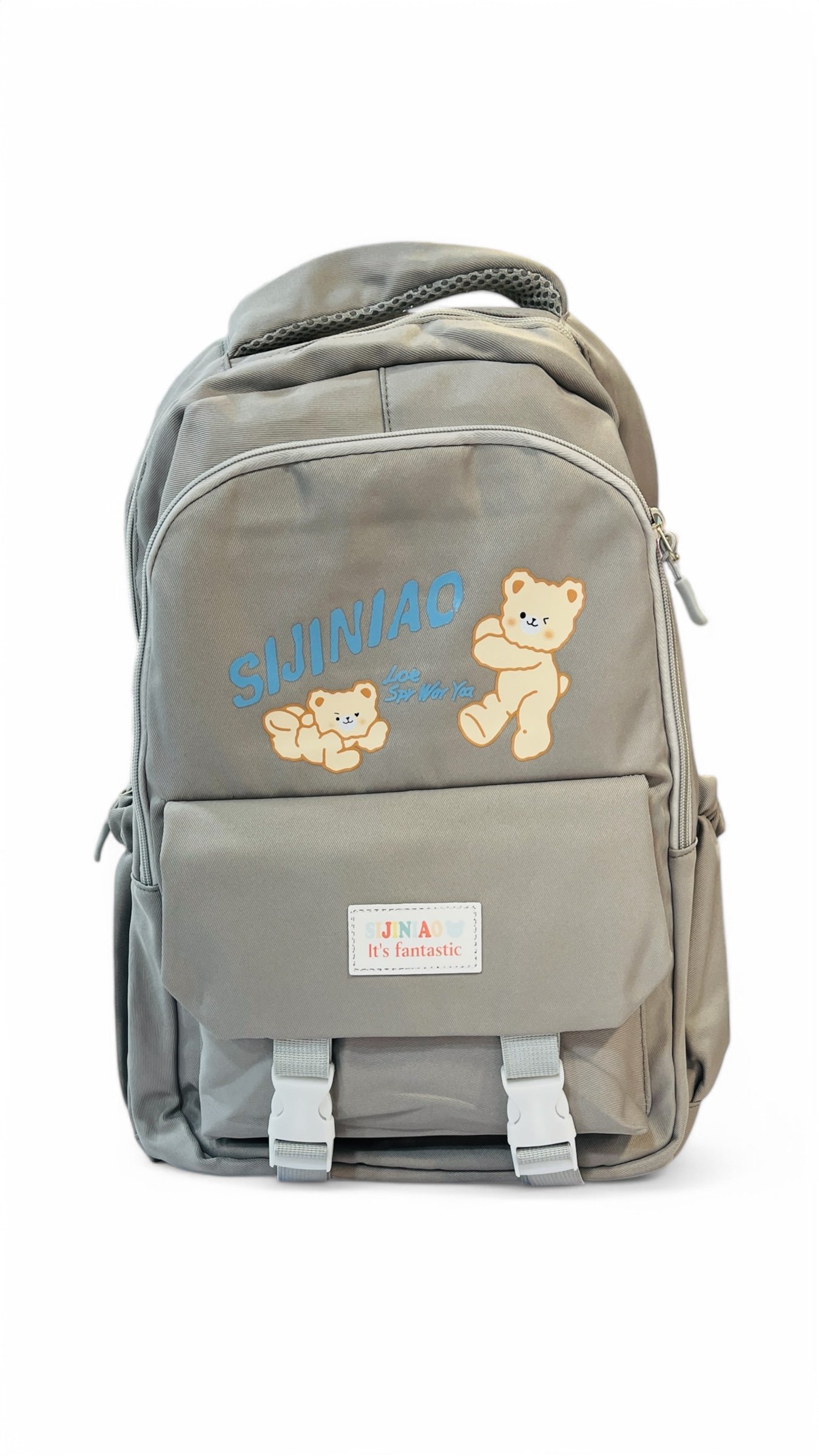 Sijinio gray color backpack for girls