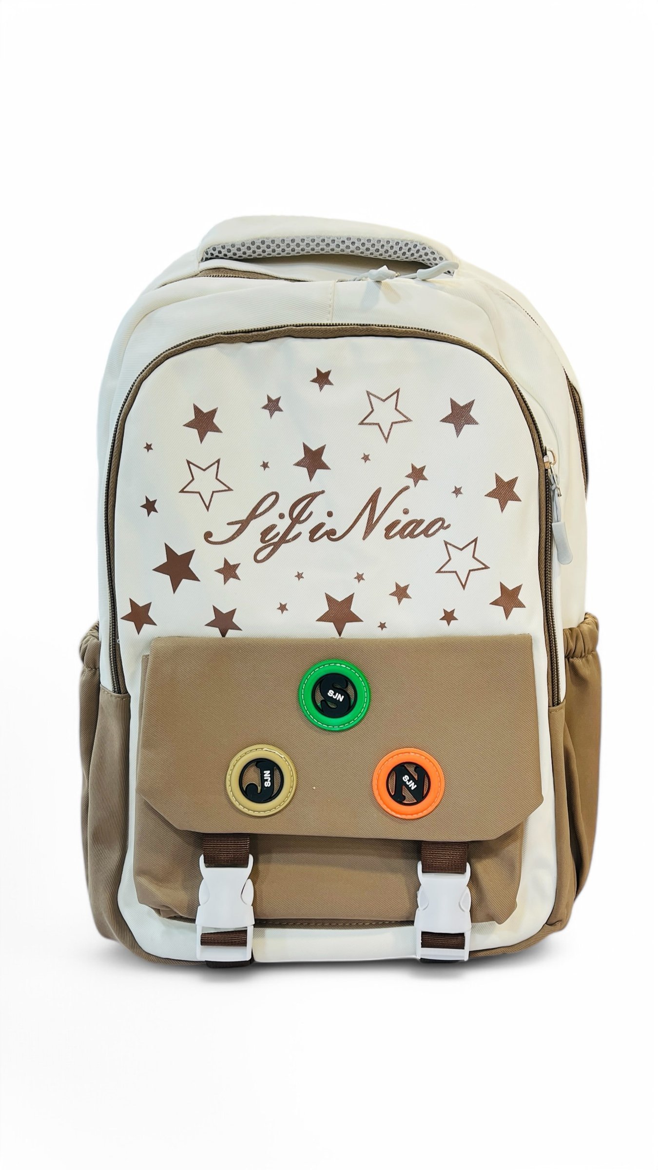 Light brown backpack for school kids