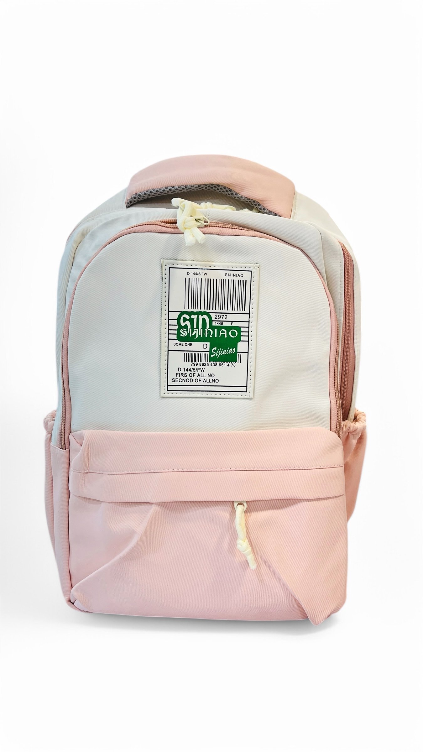 Minimalist Pink & Cream Backpack – Trendy & Lightweight | STJN Pro Series