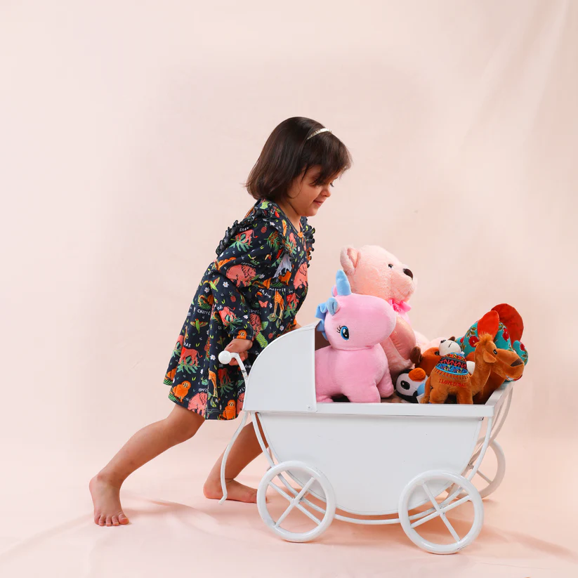 Jungle Safari Long Sleeved Frill Dress